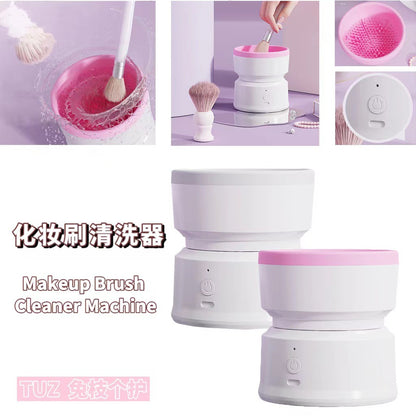 Noir Glow automatic brush cleaner in use