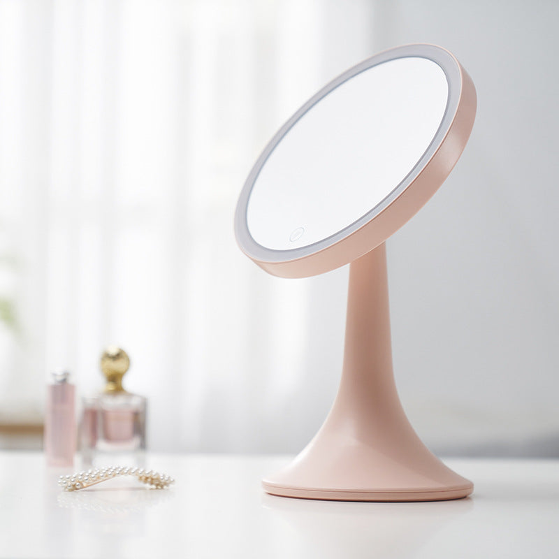  Noir Glow LED makeup mirror with lights turned on