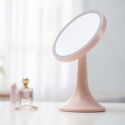  Noir Glow LED makeup mirror with lights turned on