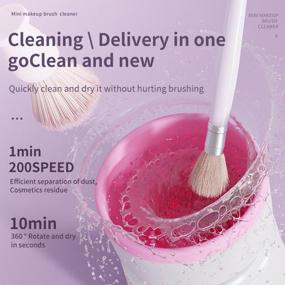  Noir Glow brush cleaner with makeup brushes