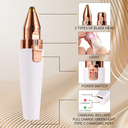 2-in-1 Electric Eyebrow Trimmer Lady Shaver