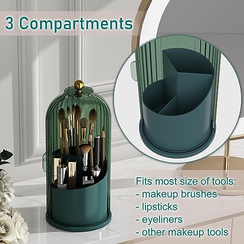 360* Rotating Makeup Brush Holder
